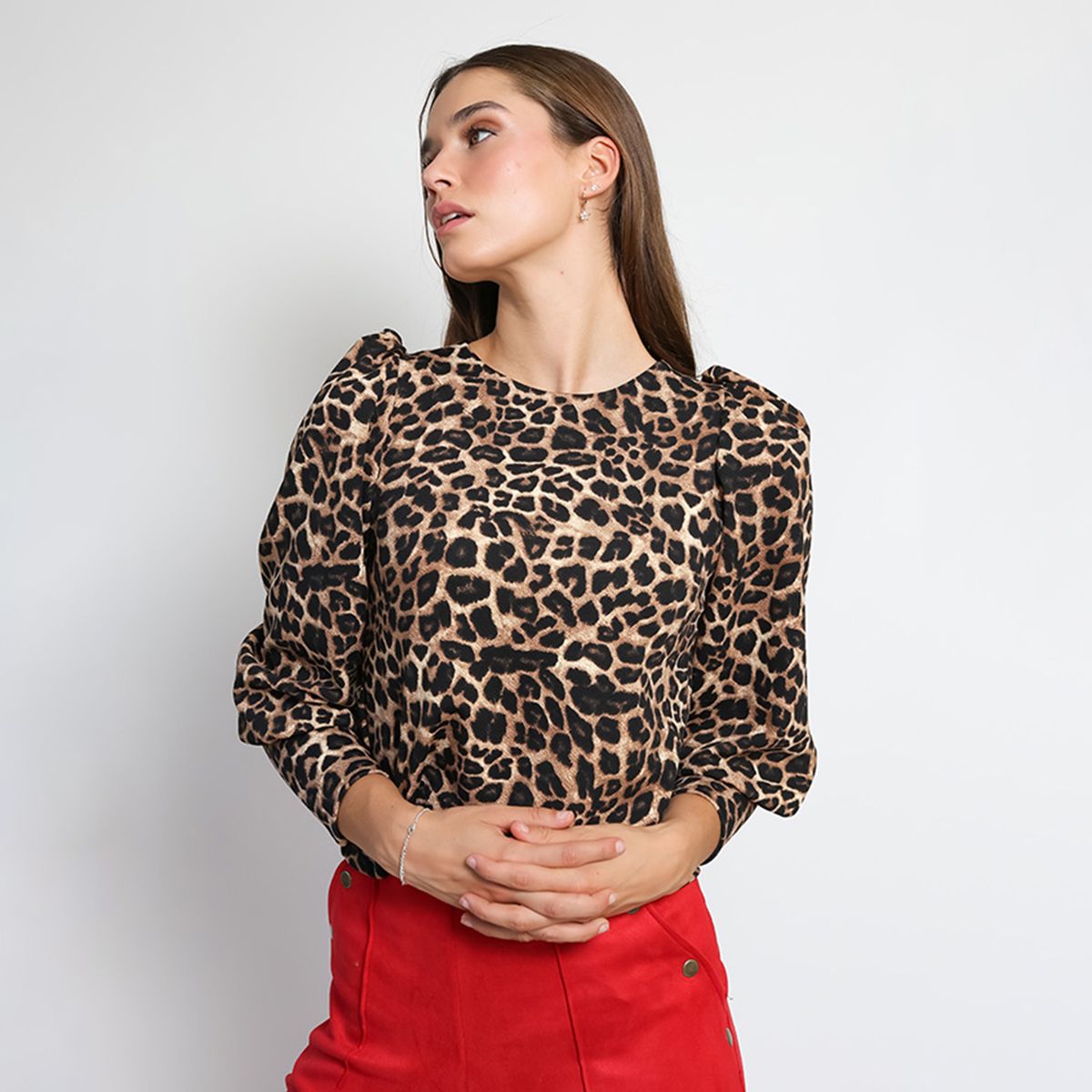 NATALIA SEGUEL - Polera Abril Animal Print Leopardo Natalia Seguel