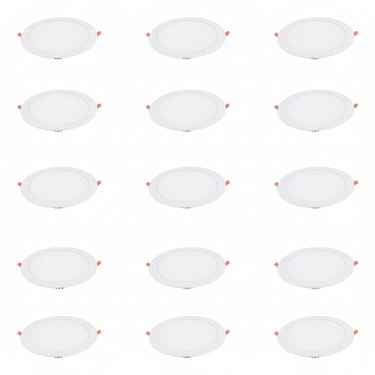 15 Focos Panel Led 3W Redondo Embutido 220V Luz Cálida, marca GENERICO - Foto Principal