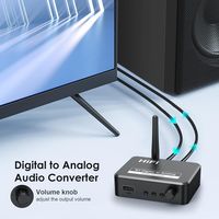 Convertidor Audio Optico Digital a Analogo Receptor Bluetooth