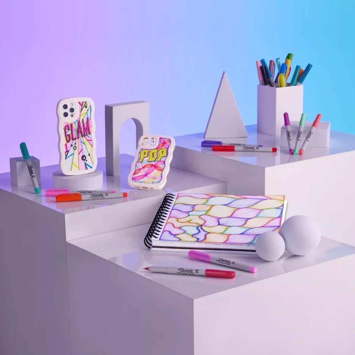 SHARPIE - Marcador Sharpie Glam Pop 30 Colores Permanente