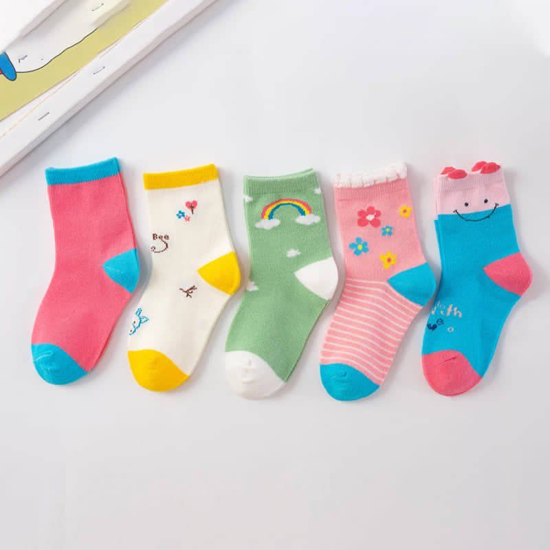 GENERICO - Pack 5 pares calcetines 3 meses a 3 años