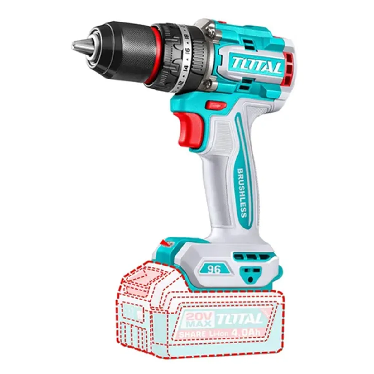 TOTAL TOOLS - Taladro Atornillador Percutor 20v Total Tidli209681