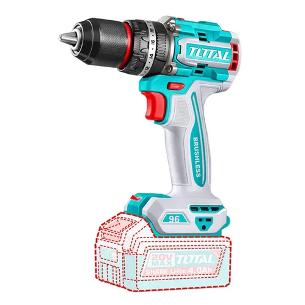 TOTAL TOOLS - Taladro Atornillador Percutor 20v Total Tidli209681