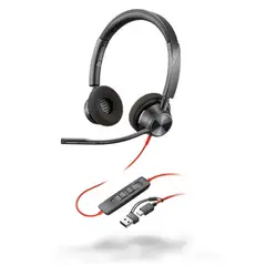 POLY - Audífonos Blackwire 3320 + Adaptador USB-C/A