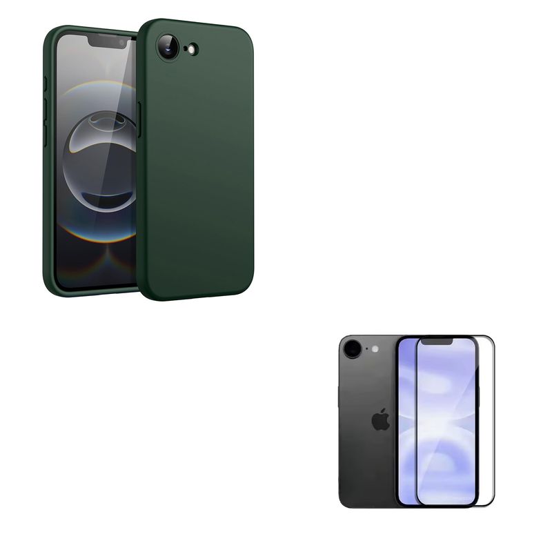 JOIGO - Carcasa Lamina de Vidrio Para iPhone 16e Verde.