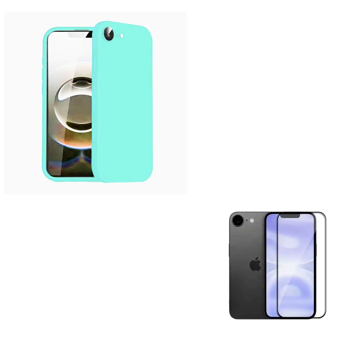 GENERICO - Carcasa Lamina de Vidrio Compatible Con iPhone 16e Turquesa