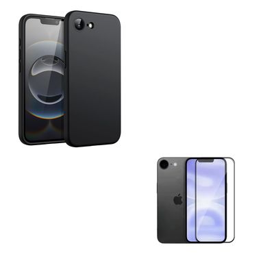 Joigo Carcasa Lamina De Vidrio Para Iphone 16E Negro