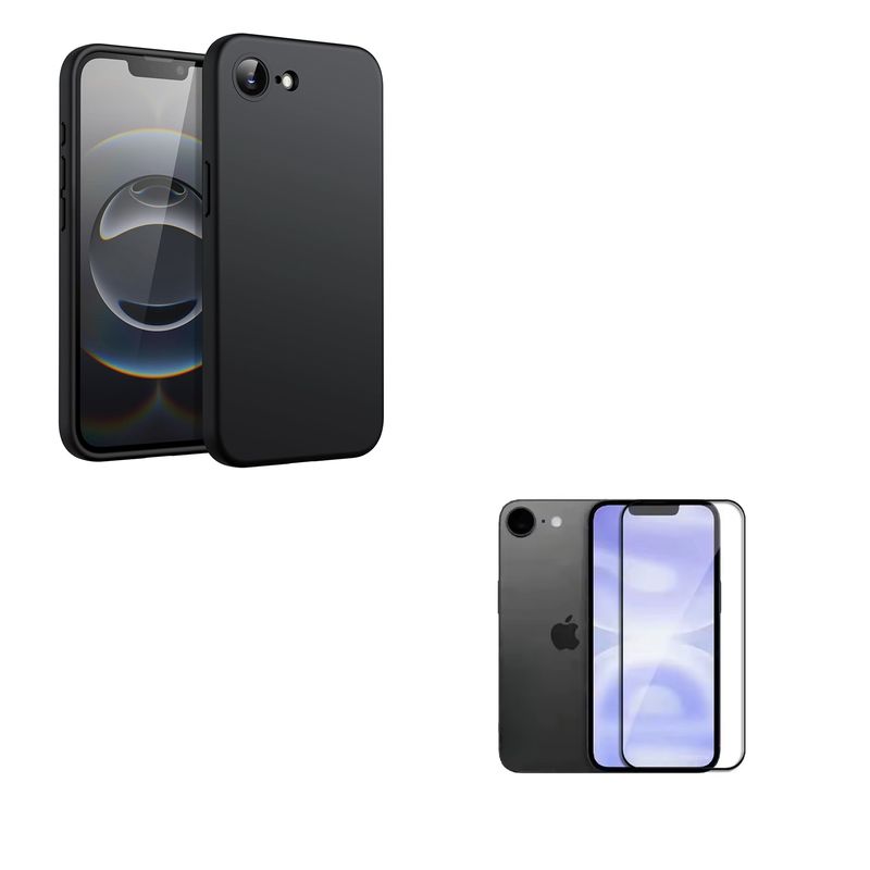 JOIGO - Carcasa Lamina de Vidrio Para iPhone 16e Negro