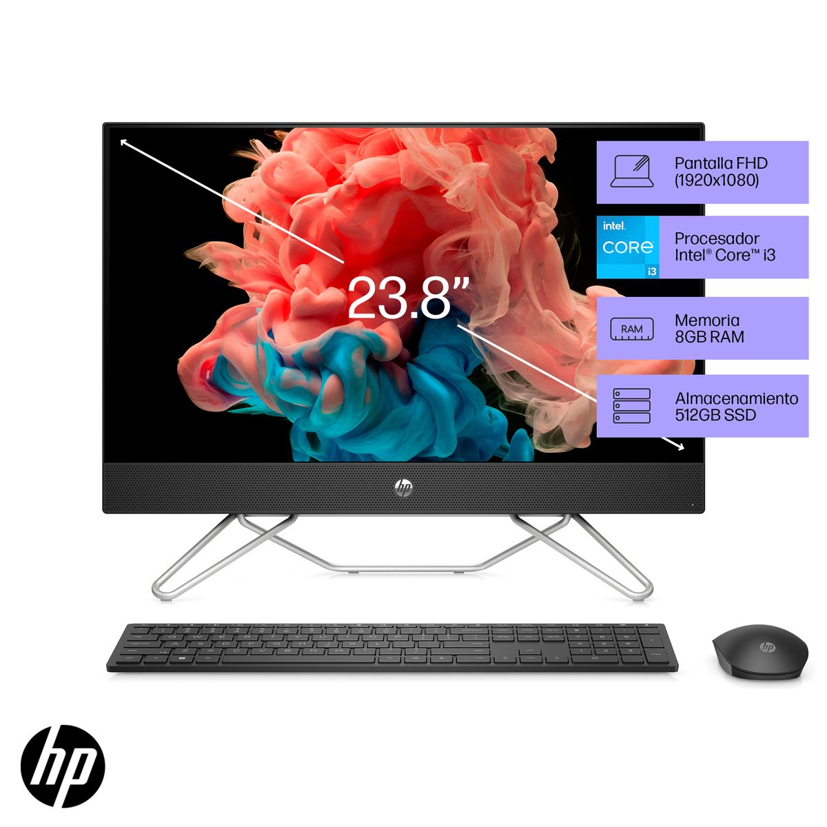 HP - All In One HP 24-cb1023la Intel Core i3 8gb Ram 512gb Ssd Windows 11 Home
