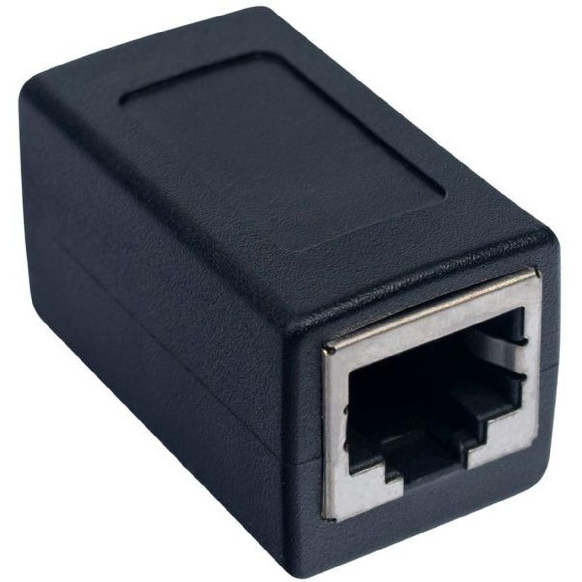GEN - Copla Adaptador Extension Cable Rj45 Cat6 Oficina Casa - Negro