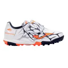 JOMA - Zapatilla Futbol Turf Kids Supercopa Jr Blanco Naranjo