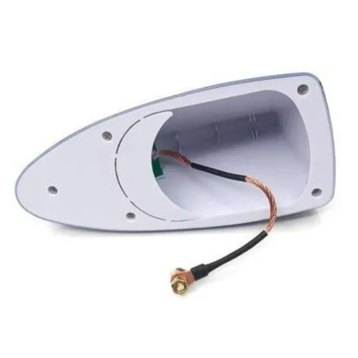 GENERICO - Antena Aleta De Tiburón Para Auto Universal Amfm BLANCO