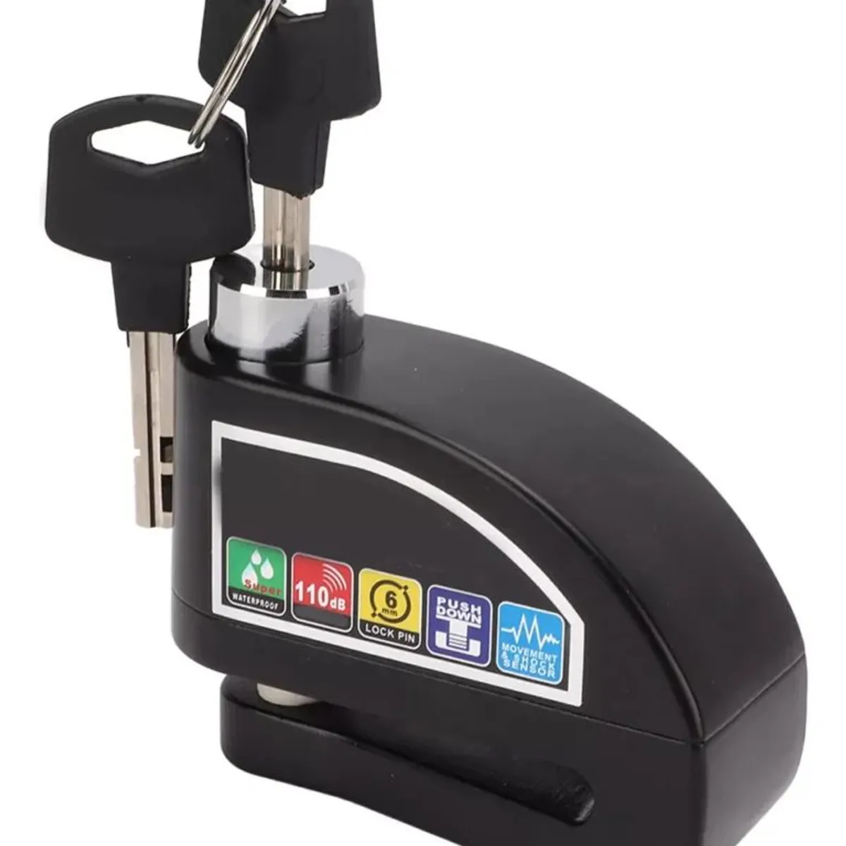 SHOP EHOME BAG - Candado Moto Antirrobo con Alarma y Bloqueo de Disco de Freno Moto Bicicleta