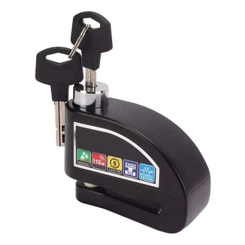 SHOP EHOME BAG - Alarma Candado Antirrobo con Bloqueo de Disco de Freno – 110 dB de Seguridad