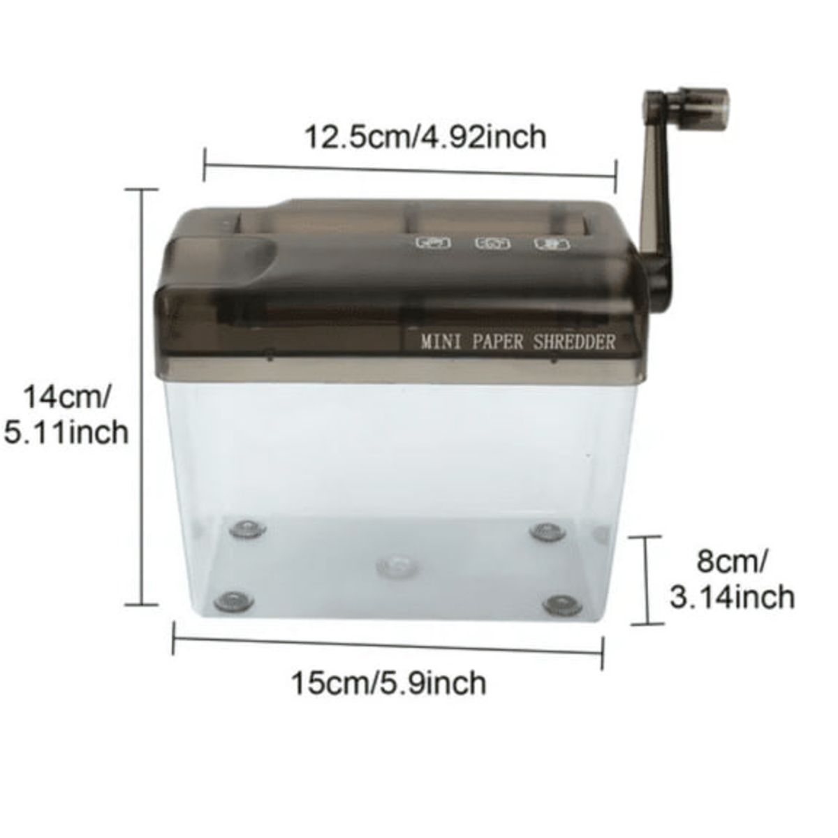 GENERICO - Trituradora De Papel Manual Capacidad 1.7 l Tritura 5 Hojas