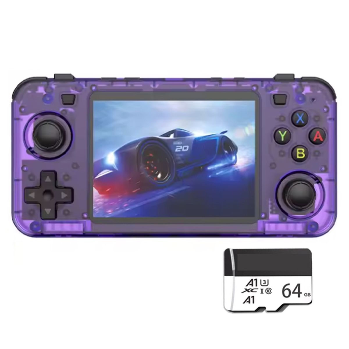BRO TOUMI - Consola Portatil Retro Game R36-H 64GB Morado