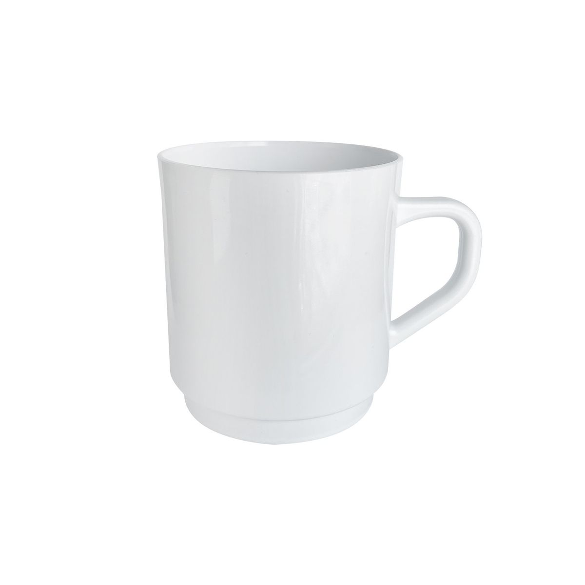 GASTROPLAST - Set de 6 Tazon Mug 300 Ml Blanco Policarbonato