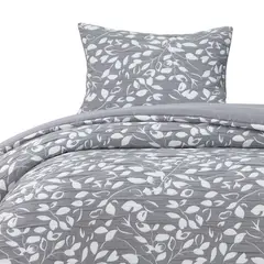 HEBRA - Cobertor Jacquard 15P Hojas Gris