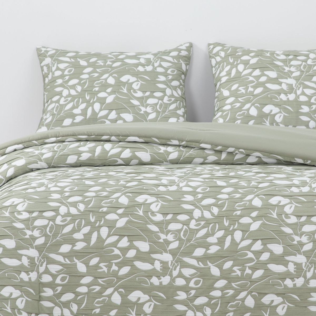 HEBRA - Cobertor Jacquard 2P Hojas Verde