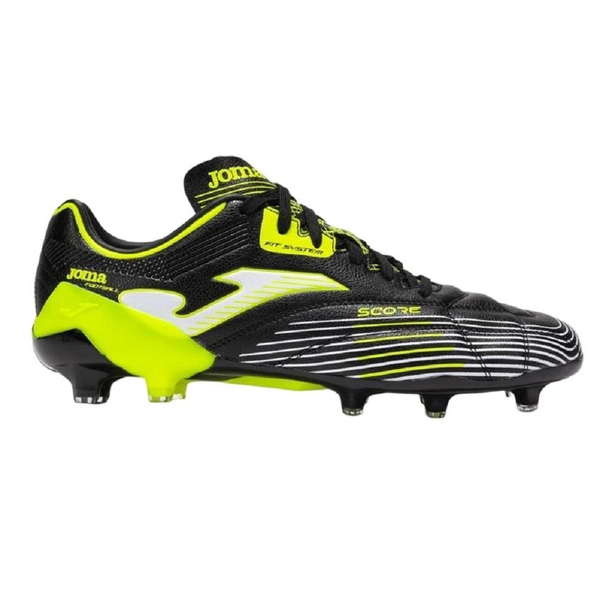 JOMA - Zapatilla Fútbol Fg Hombre Score Negro Flúor Joma
