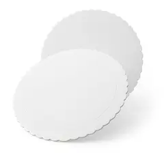 GENERICO - Set 6 Bandeja Base Redonda Torta Pastel Carton Plateado 22cm