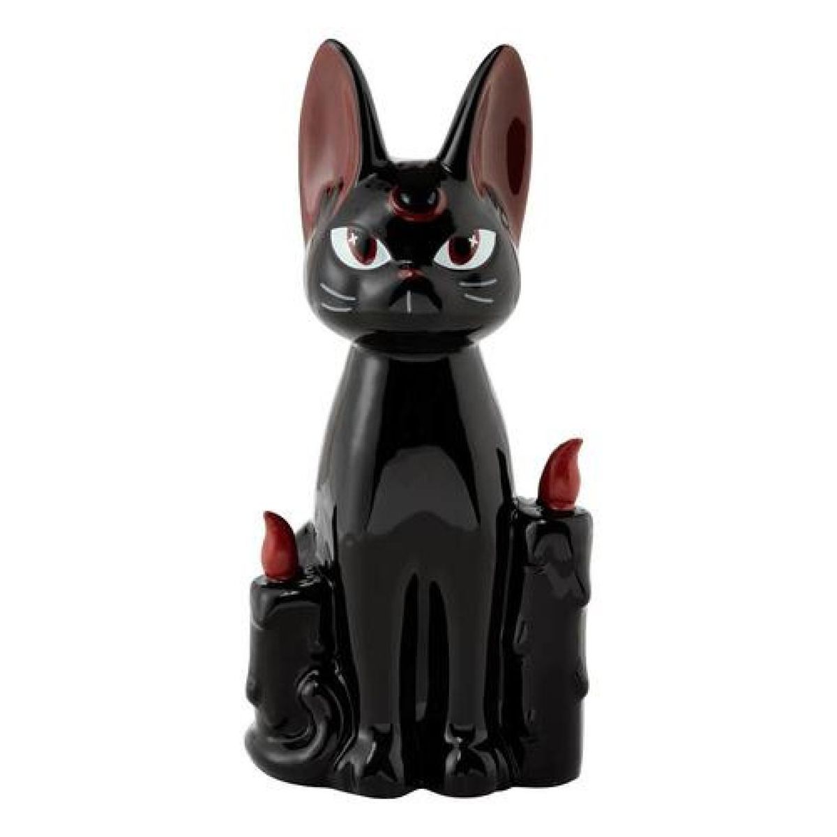 GENERICO - Florero Alto Neko Gato Oscuro Kill - Negro.