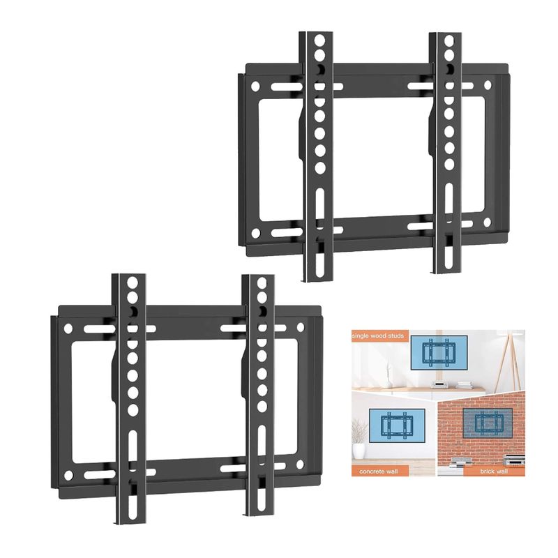 GENERICO - Pack 2 Soportes De Pared  Para TV Y Monitor 14,18, 32, 42 Pulgadas