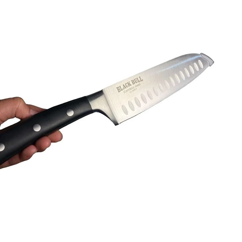 GENERICO - Cuchillo Parrillero Platinum Black Bull Santoku Asado Cocina