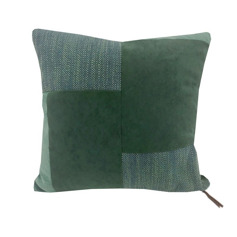 HEBRA - Cojin Patchwork Verde 45X45