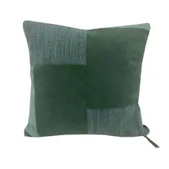 HEBRA - Cojin Patchwork Verde 45X45