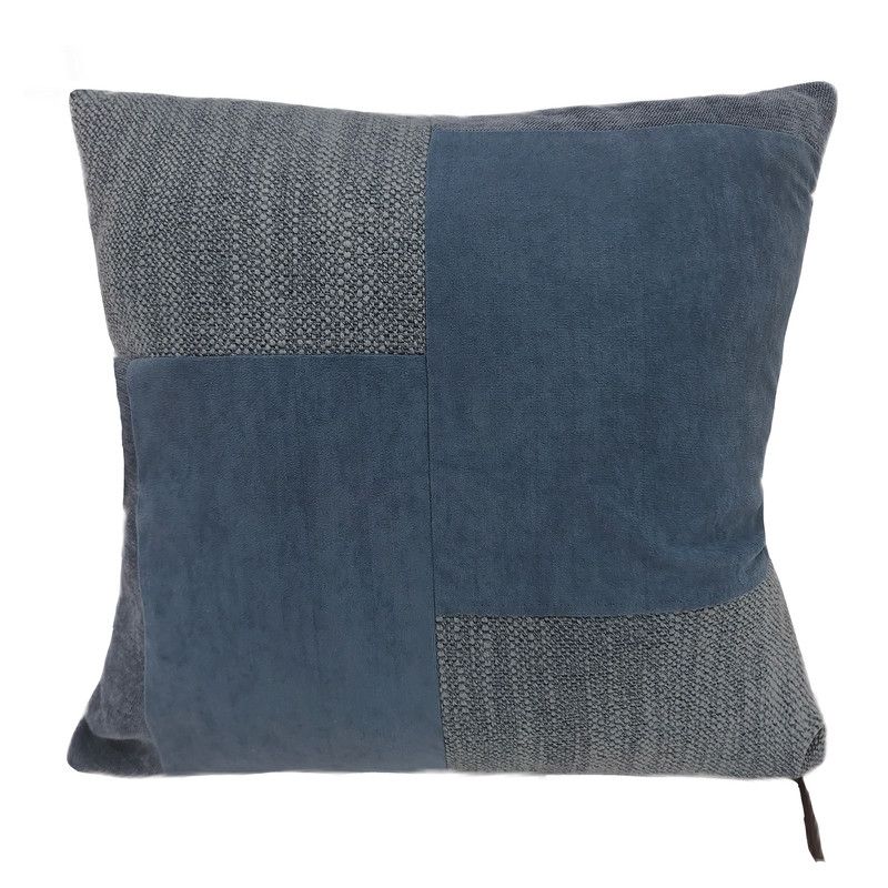HEBRA - Cojin Patchwork  Azul 45X45
