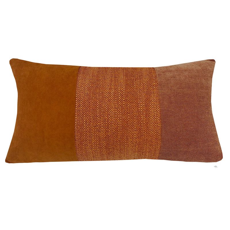 HEBRA - Cojin Patchwork  Rectangular Terracota 30X50