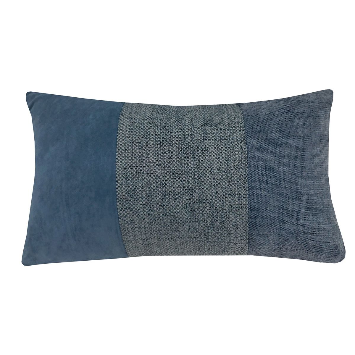 HEBRA - Cojín Patchwork  Rectangular Azul 30X50