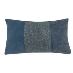 HEBRA - Cojin Patchwork Rectangular Azul 30X50