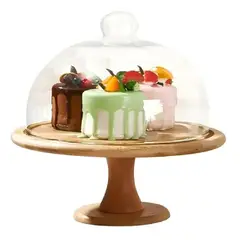 PASTELERIUSCL - Porta Tortas Base Para Cupcakes Alzadores Candy Bar 20cm Bandejas Alzador De Tortas Madera Circular