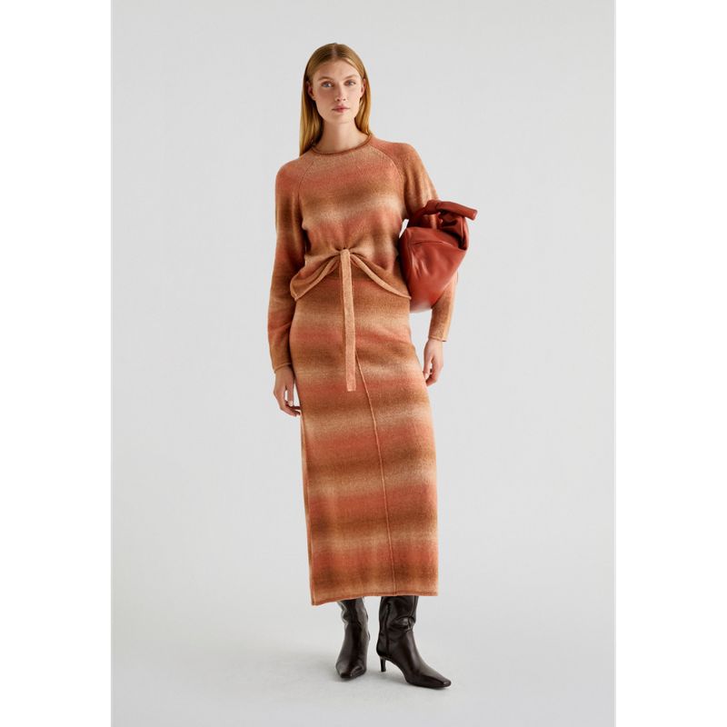 SCALPERS - Falda Midi Punto Tie Dye