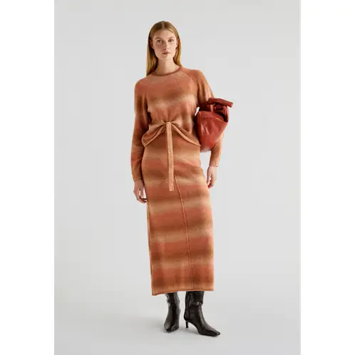 SCALPERS - Falda Midi Punto Tie Dye