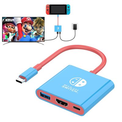 Imagen 2 del producto Hub Dock Adaptador USB-C Hdmi 3 en 1 Compatible Con N. Switch