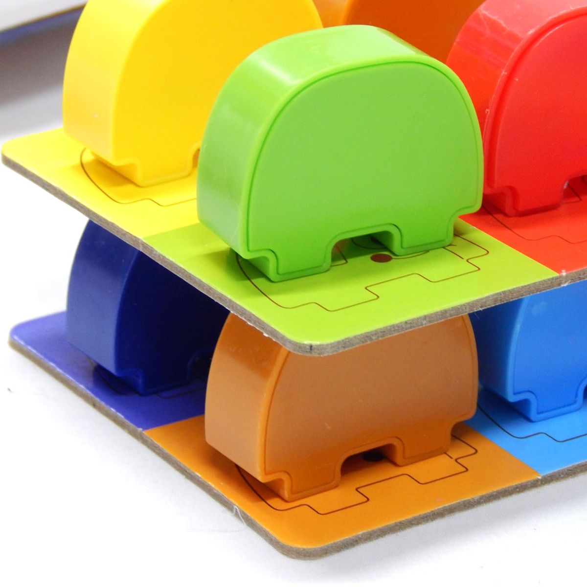 GENERICO - Set Juego Apilable Elefantitos De Colores 36 Unds