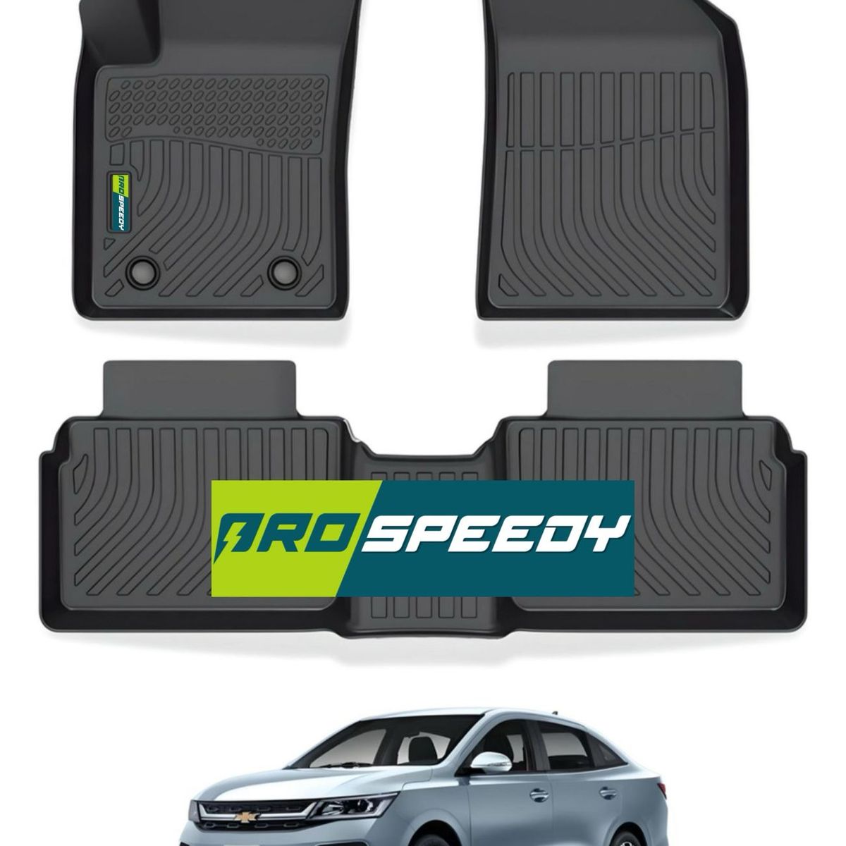 GENERICO - PISOS CALCE PERFECTO PROSPEEDY CHEVROLET SAIL 2024+ NEW 3PIEZAS