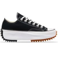 Zapatillas Lona Plataforma Run Mujer Urbanas Negra.