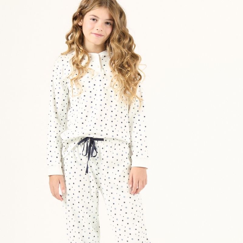 BARBIZON - Pijama de Niña Puño Blanco