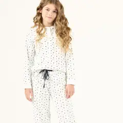 BARBIZON - Pijama de Niña Puño Blanco