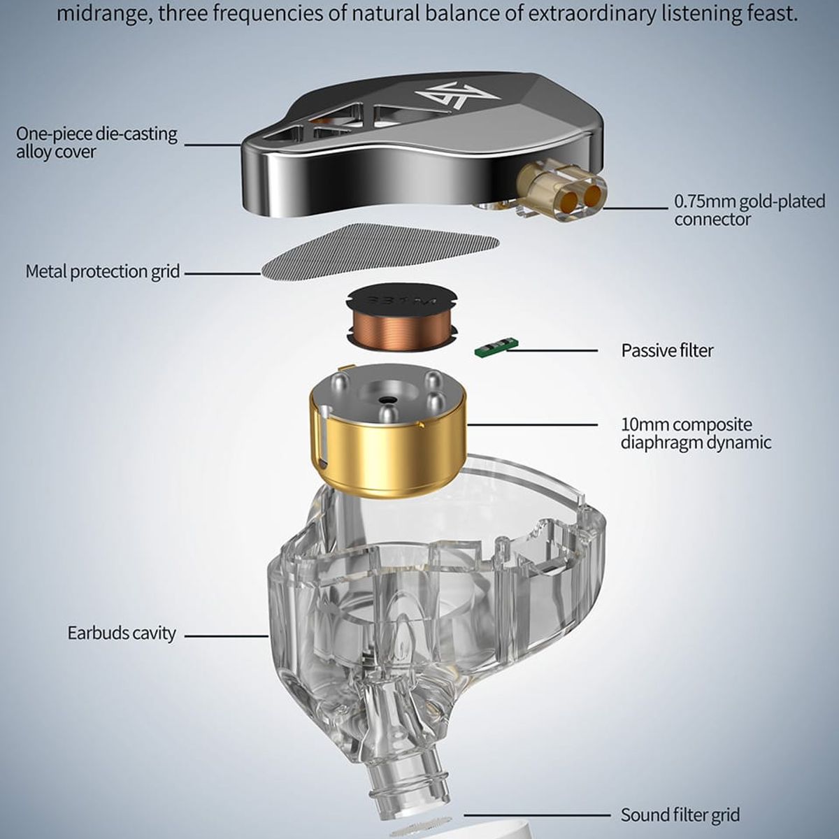 GENERICO - Audífonos   EDXS + Accesorios + Espumas + Estuche