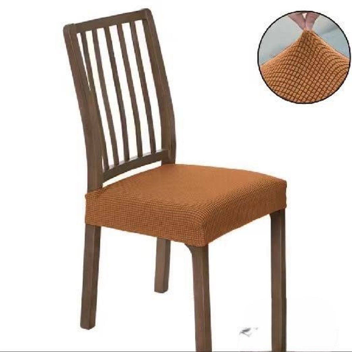 GENERICO - PACK DE 6 FUNDAS PARA ASIENTOS COLOR SOLIDO ELASTICADAS