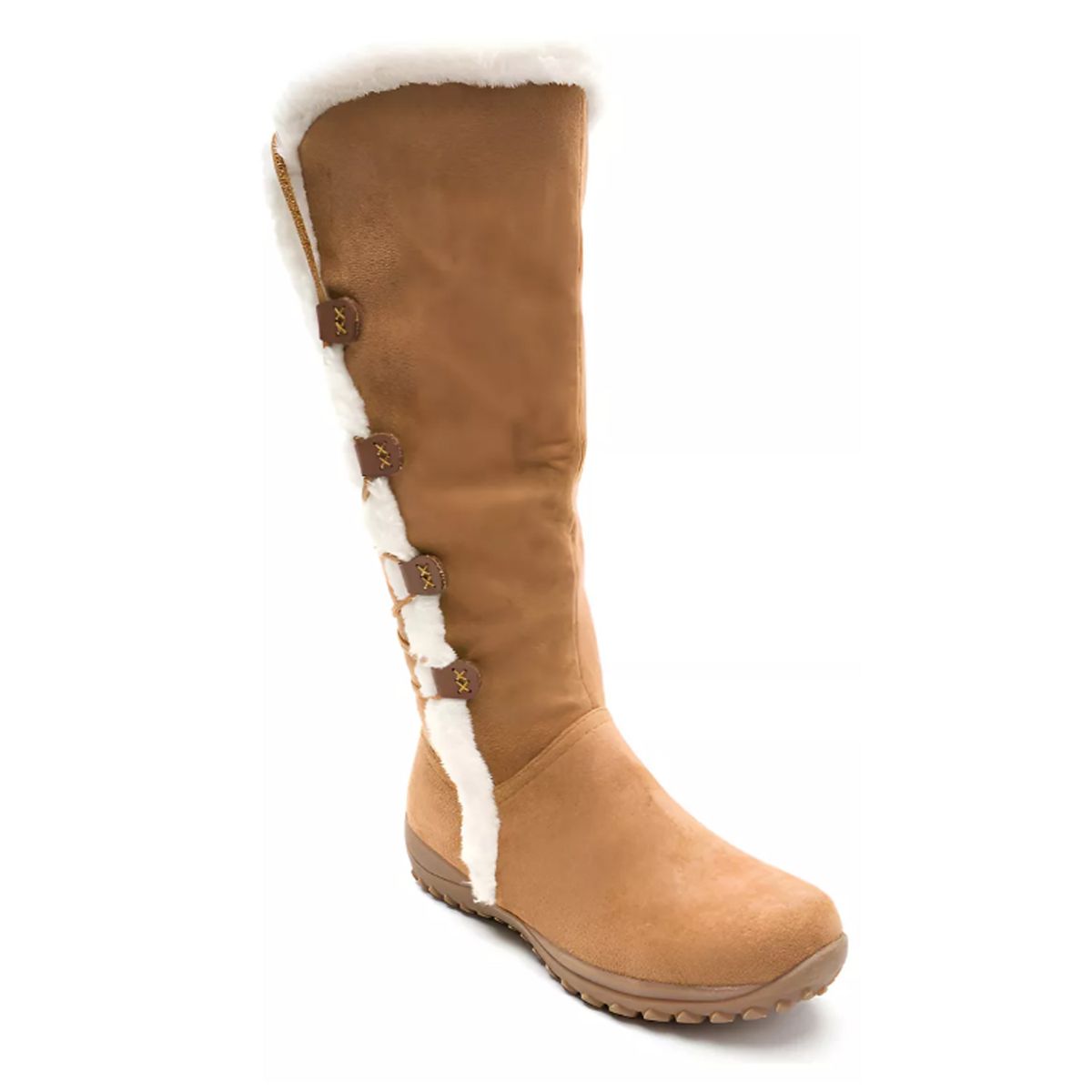 HERIEL - Botas Térmicas Forradas en Chiporro Bucaneras en Gamuza Camel.