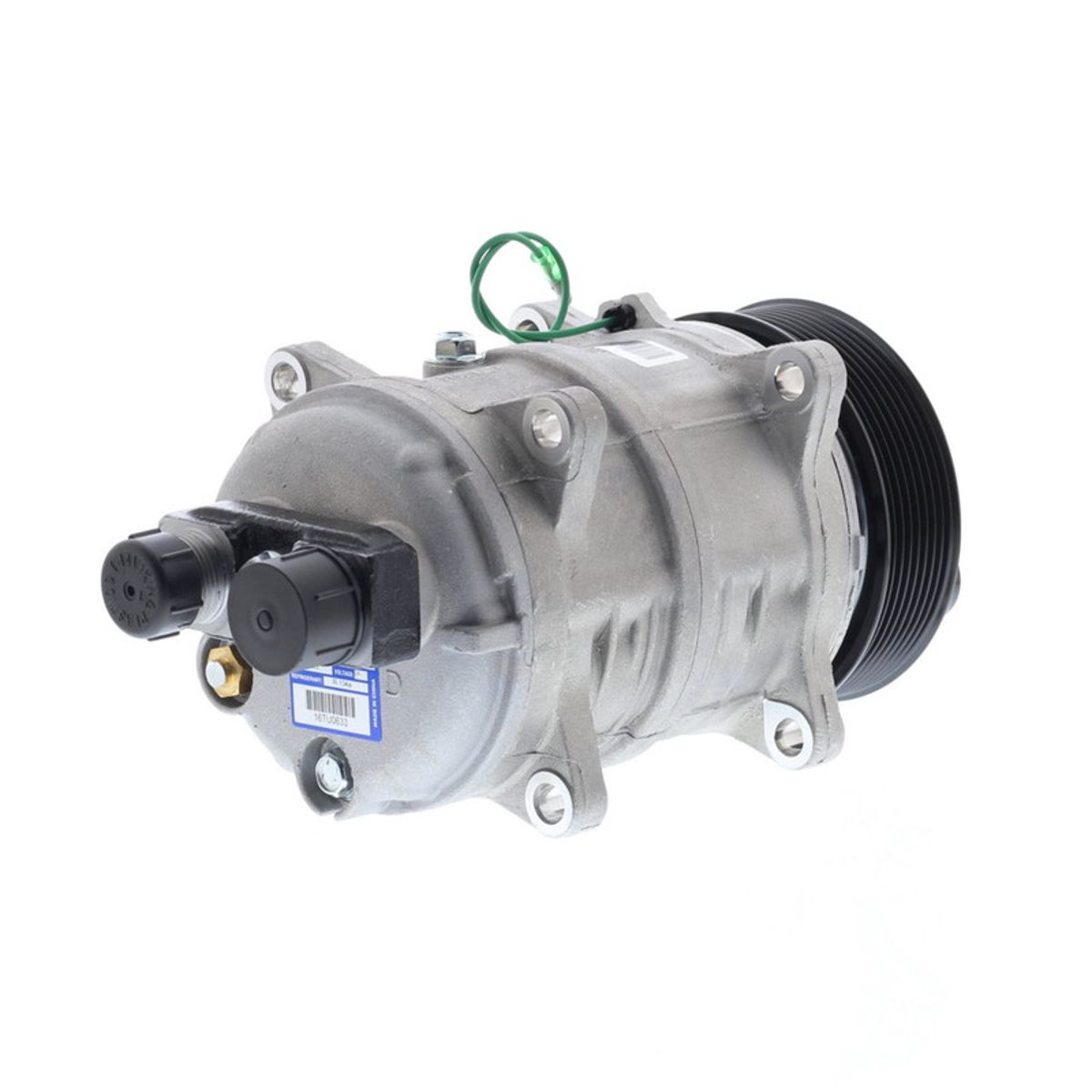 AMERICAN AIR - Compresor de AC TM16 8PK 24V 123MM Salida Horizontal QUE.