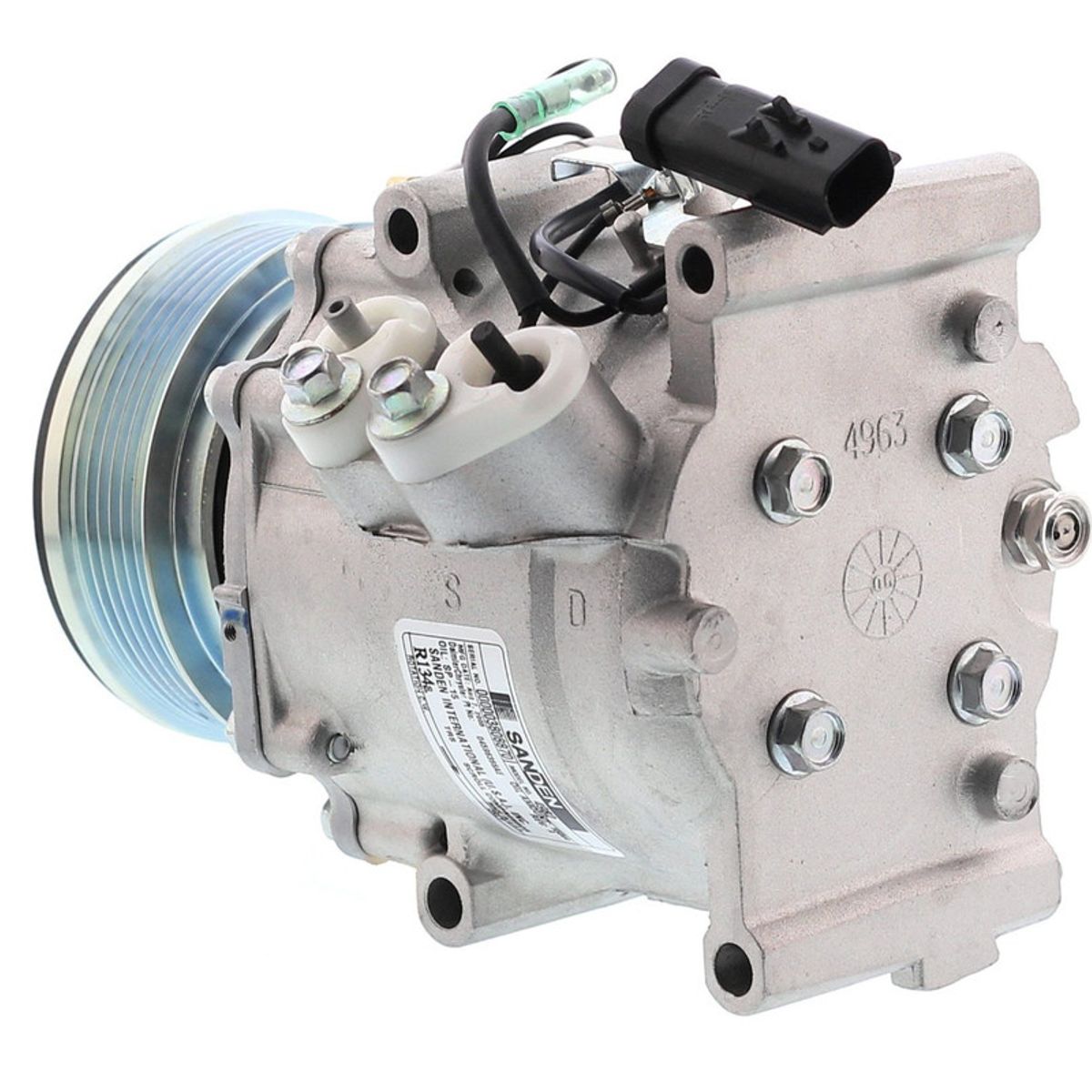 SANDEN - Compresor de AC TRS090 6PK 110MM 12V OE 4976 SANDEN