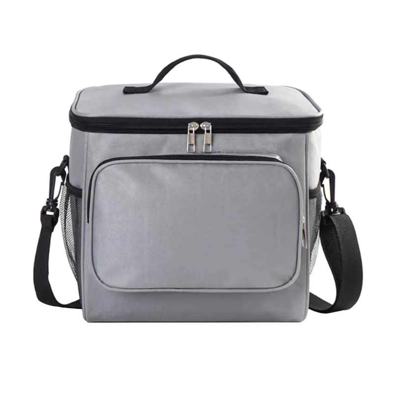 CHEFCHOICE - Bolso Termico Lonchera Escolar Portátil Tela Oxford Gris