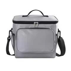 CHEFCHOICE - Bolso Termico Lonchera Escolar Portátil Tela Oxford Gris